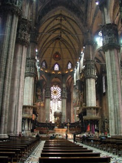 Inside Milan cathedral