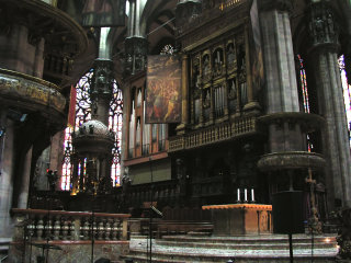 Inside Milan cathedral