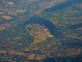 Orvieto from an aircraft, Italy