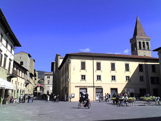 Piazza delle Torre di Berta nel centro di Sansepolcro